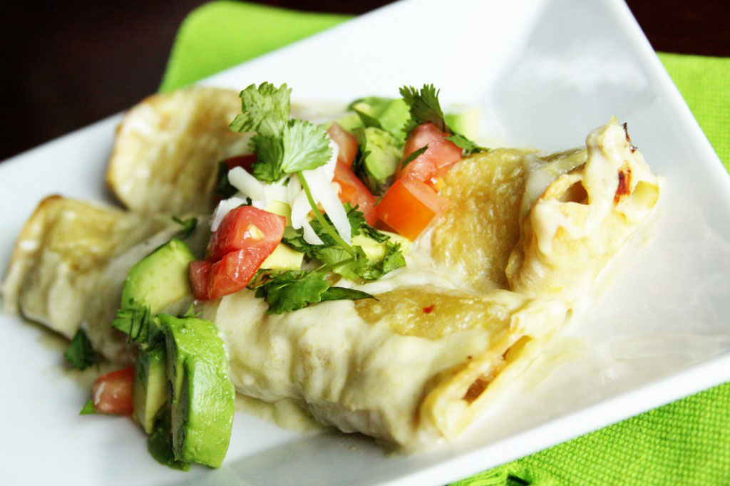 honey-lime chicken enchiladas from favfamilyrecipes.com honey-lime chicken enchiladas