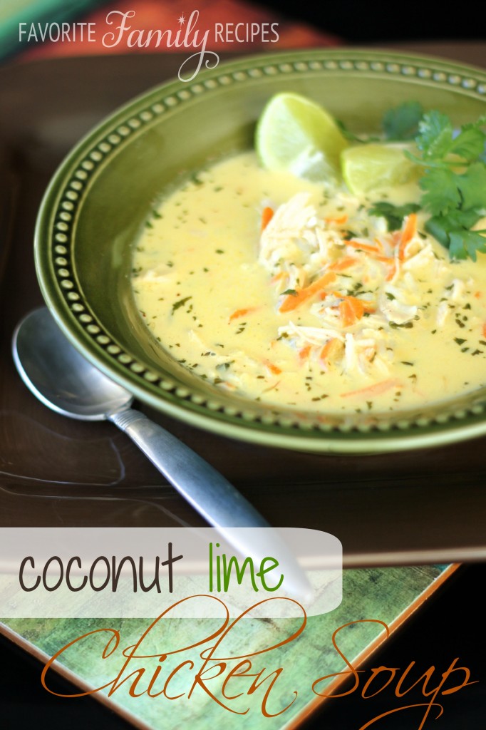 Coconut Lime Chicken Soup from favfamilyrecipes.com