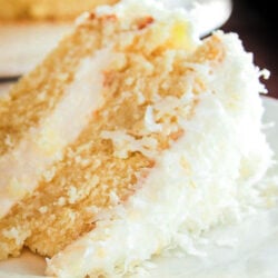 Coconut Cream Cake with Coconut Frosting