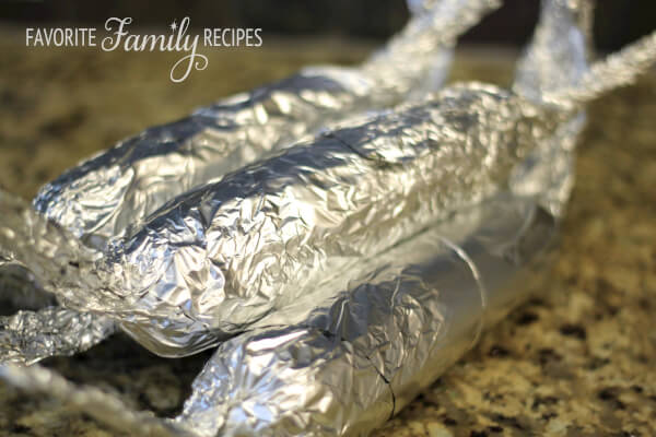 Grilled Corn wrapped in tin foil