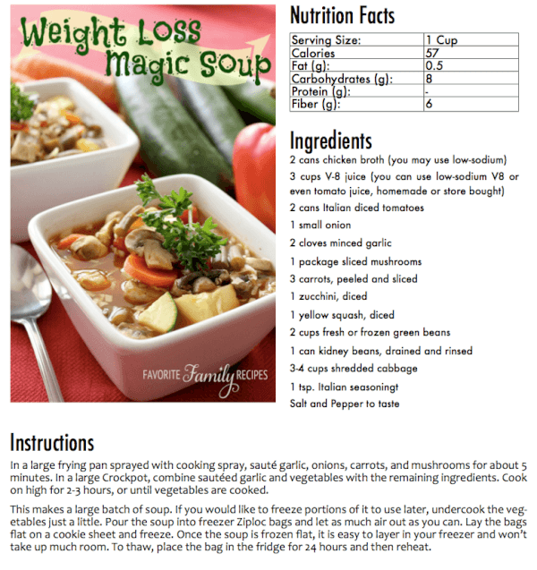 Weight Loss Soup Book Sample Page