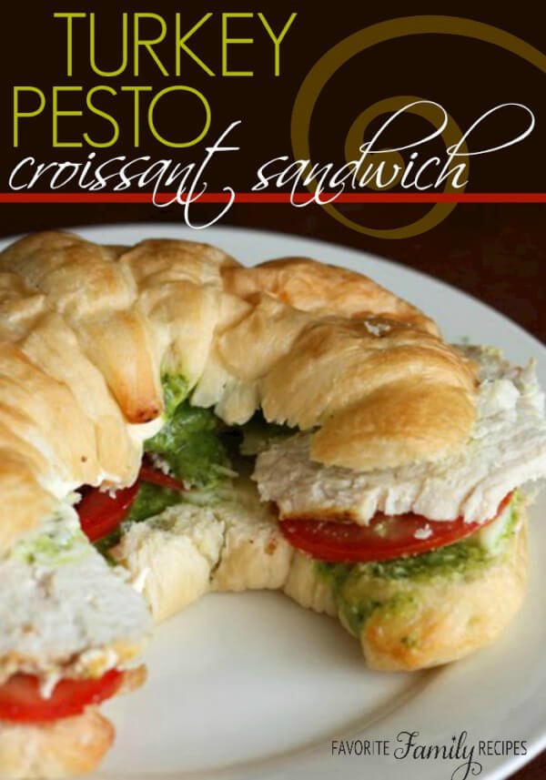 Turkey Pesto Croissant Sandwiches