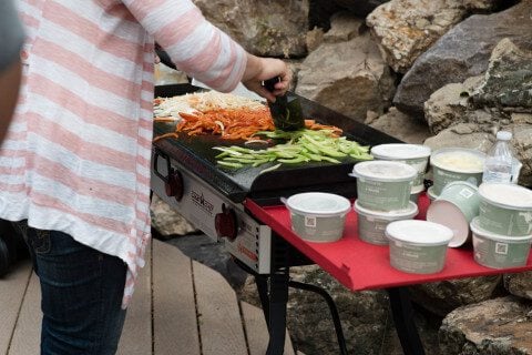 You can use it as a smoker. You can use it as a grill. You can use it for both. Cooking on the camp chef.