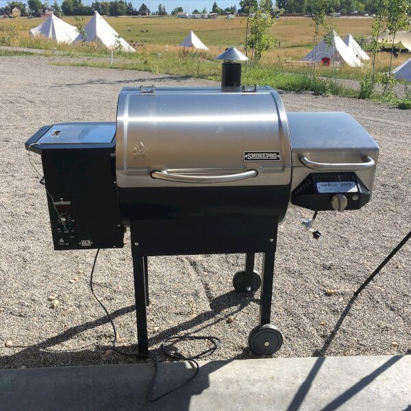 You can use it as a smoker. You can use it as a grill. You can use it for both. Camp chef grill outside.