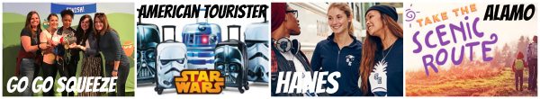 American Tourister with their new line of Star Wars photos. 