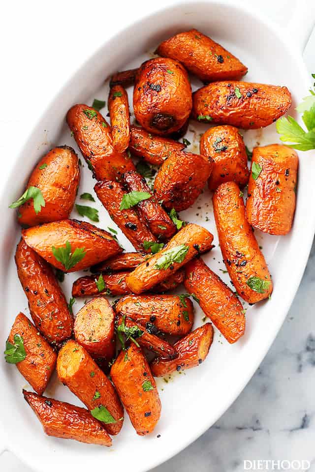 Garlic Butter Roasted Carrots Garlic Butter Roasted Carrots