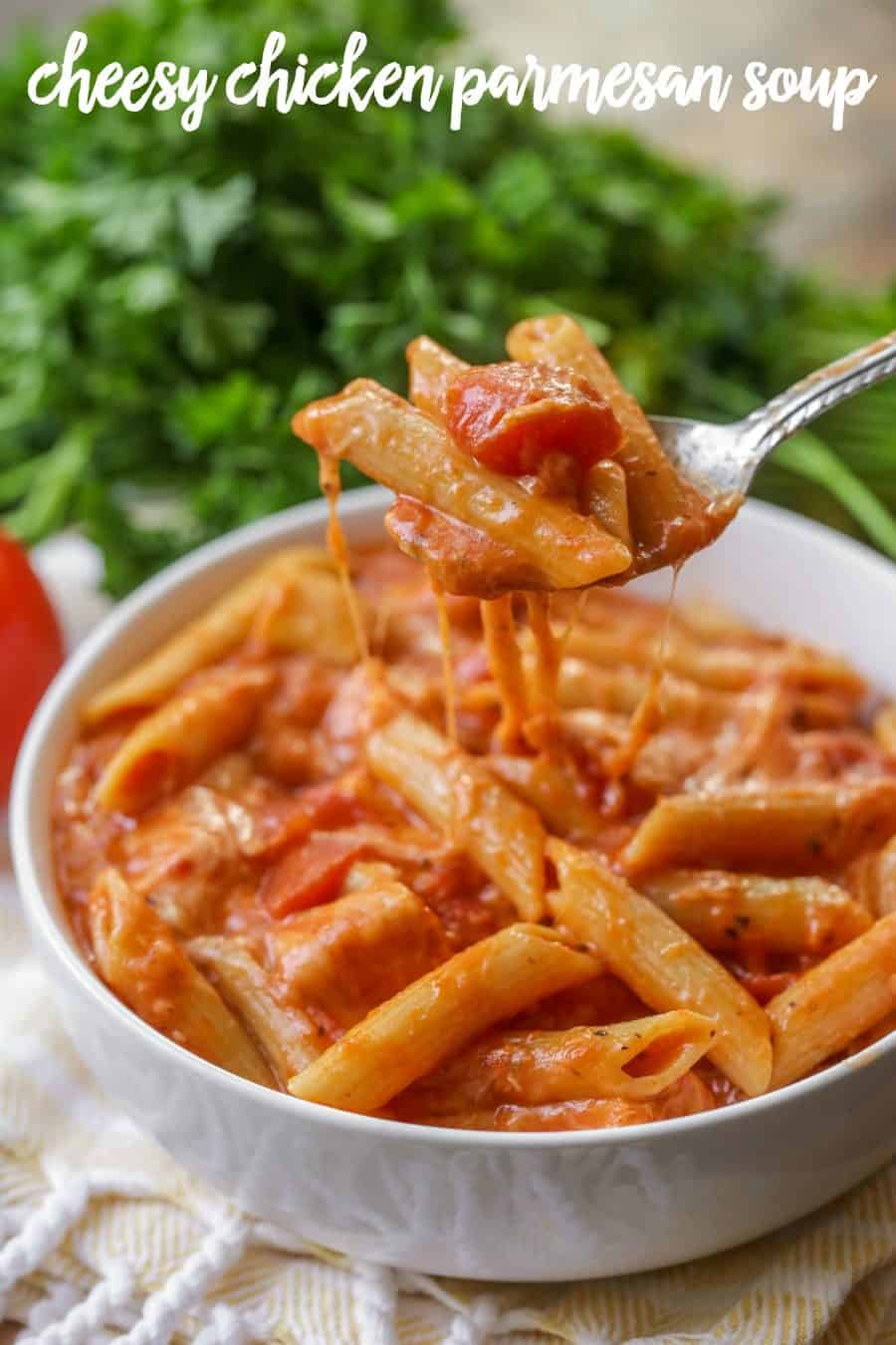 Cheesy Chicken Parmesan Soup Cheesy Chicken Parmesan Soup