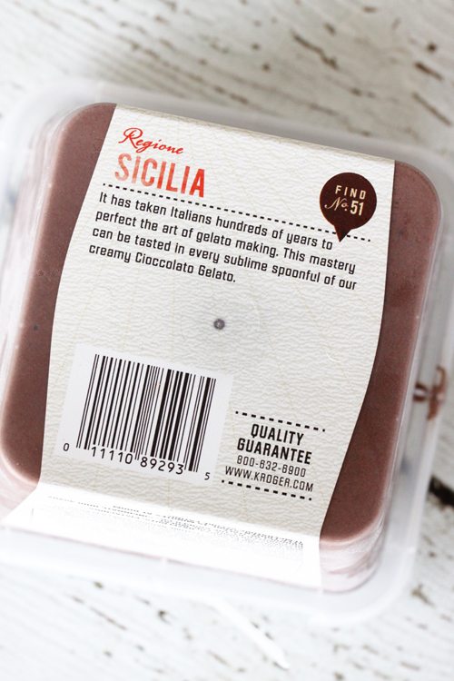 Close up of sicilia gelato.