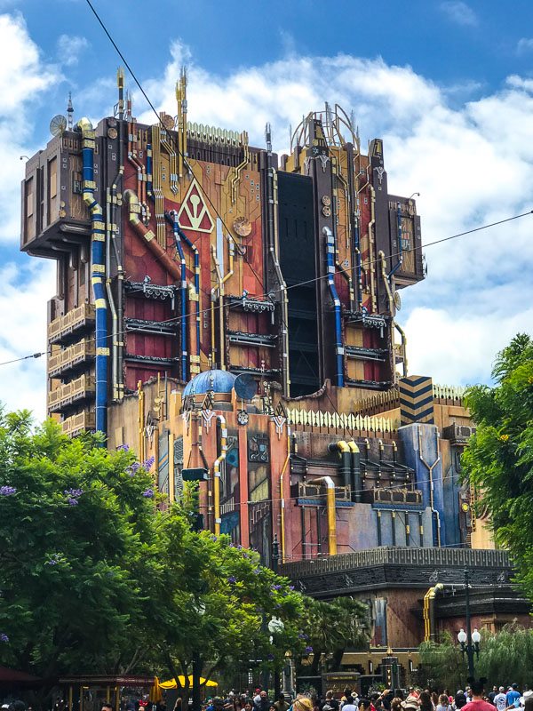 Guardians of the Galaxy Mission Breakout Ride Disneyland.