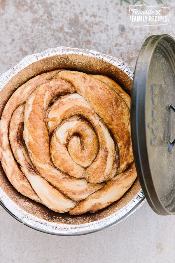 Dutch Oven Cinnamon Roll Favorite Family Recipes