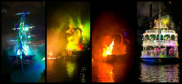 Firework show at Disneyland. 