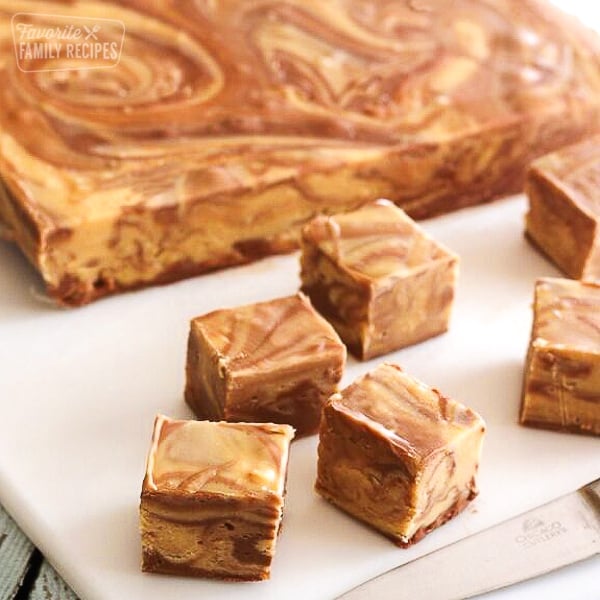 Peanut Butter White Chocolate Swirl Fudge