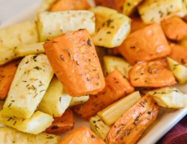 Roasted carrots and parsnips Pinterest image