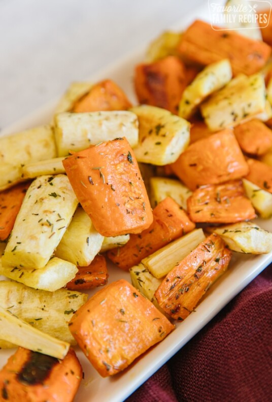 Roasted carrots and parsnips Pinterest image