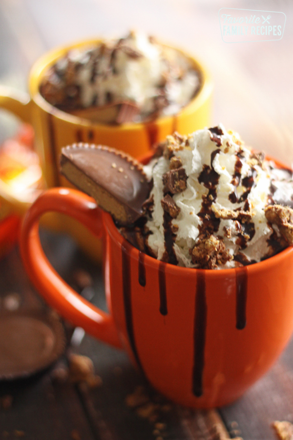 Reeses Candy Bar Hot Chocolate in a Mug