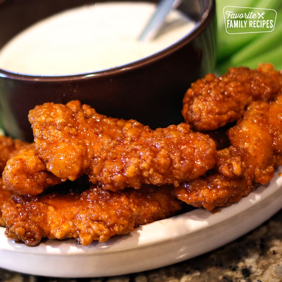 Wingers Sticky Fingers with celery and ranch for dipping