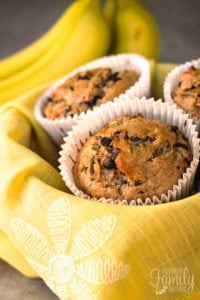 Chocolate Chip Monkey Muffins with Coconut Oil