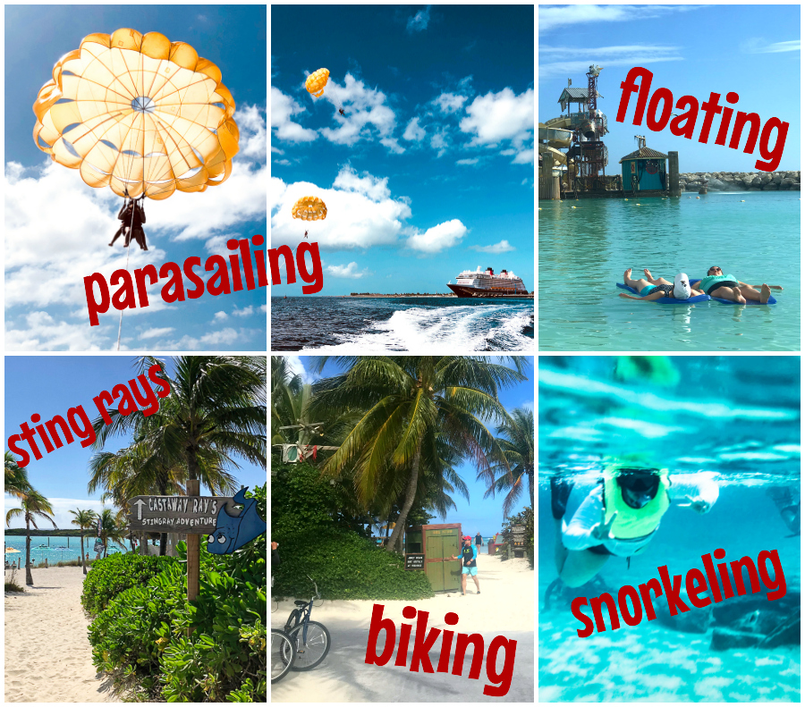 Castaway Cay Port Adventures with a photo collage.