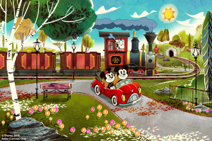 Micky and Minnie Runaway railway ride in Hollywood Studies.