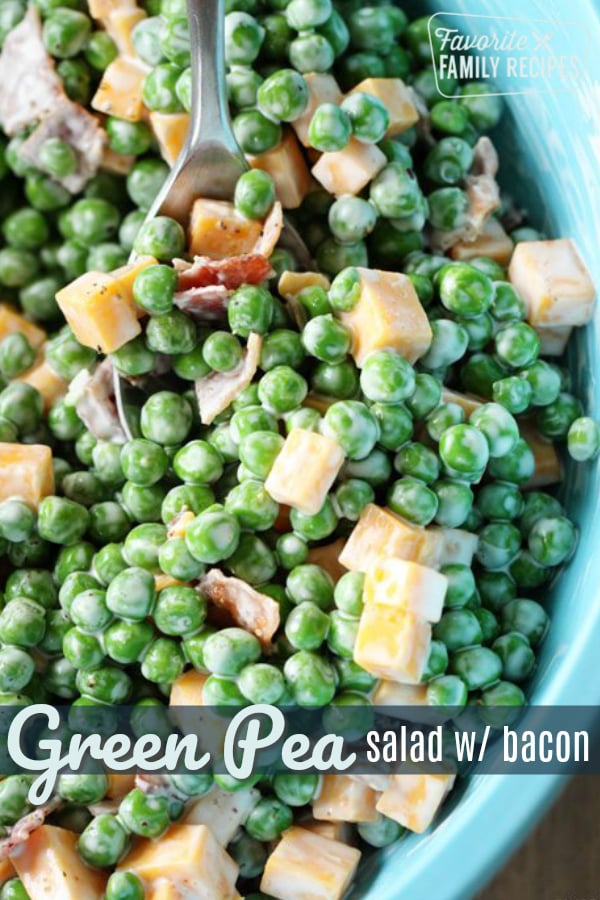 Pea Salad is alway a favorite side dish at BBQs. You will love how EASY it is to make! Keep it simple or add more mix-ins for added flavor.
#peasalad #salad #bbqsalad #potluck #bbq #sidedish #peas #bacon #cheese #glutenfree #lowcarb #creamy #summer #spring #creamysalad #picnic #picnicfood #campingfood #familybbq #greenpeas #sweetpeas