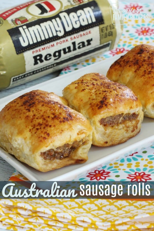 Australian Sausage Rolls are a seasoned sausage wrapped in a flaky, buttery pastry. They are delicious for breakfast, lunch, or dinner, or as an appetizer.
#sausagerolls #aussiefood #pastry #sausage #jimmydean #appetizer #lunch #snack #porksausage