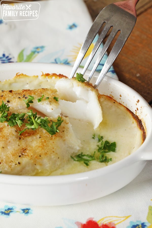 Baked Cod In Cream Sauce