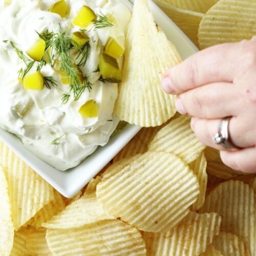 Easy creamy pickle dip