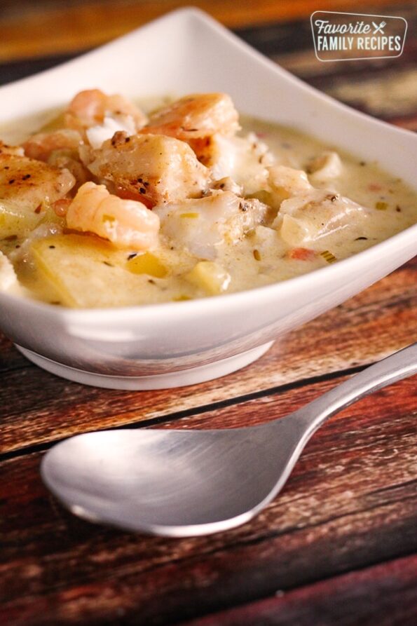 Seafood Chowder Recipe: Best Thick & Hearty (less than 15 min prep)