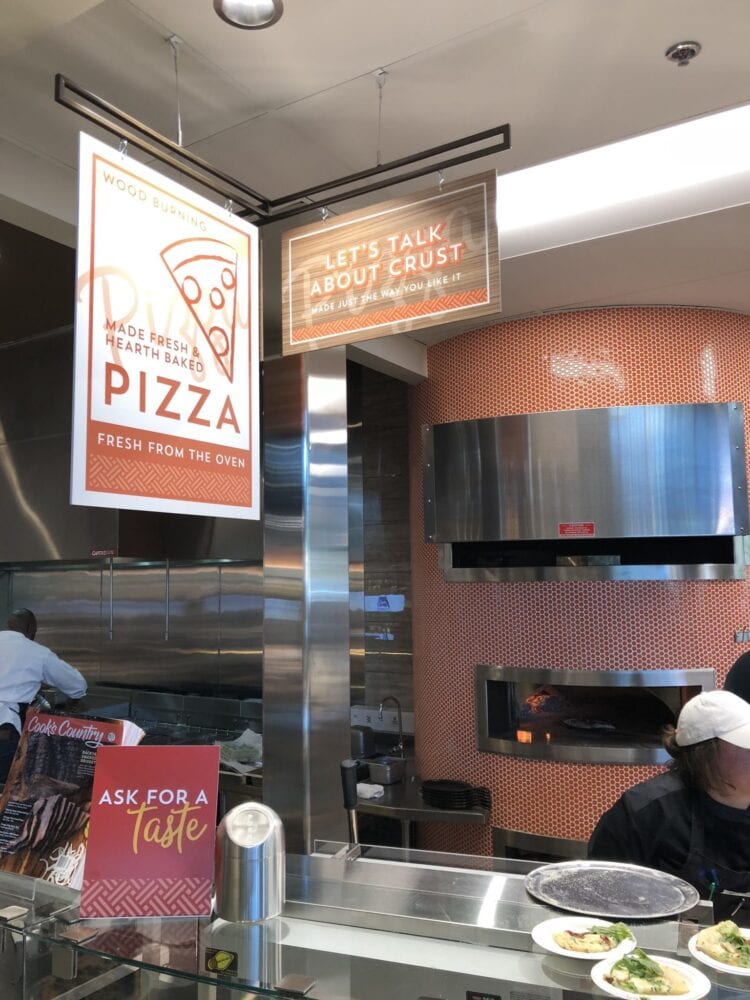 Design your own pizza at the Albertsons Food Court