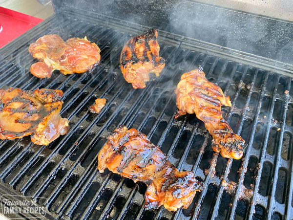 teriyaki chicken on a grill