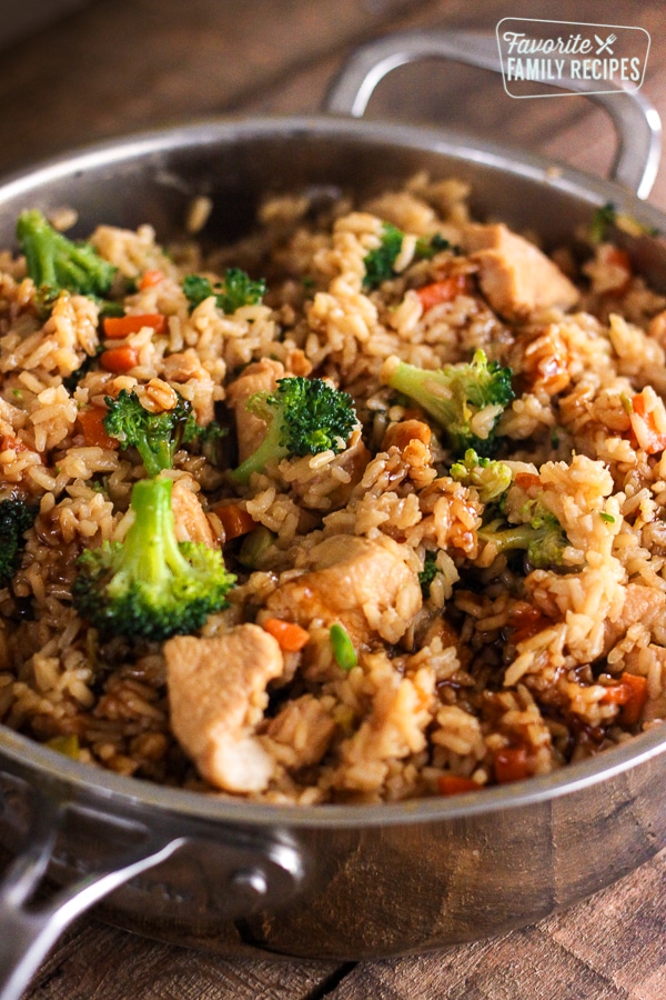 One Pot Chicken Teriyaki Rice in a pot.