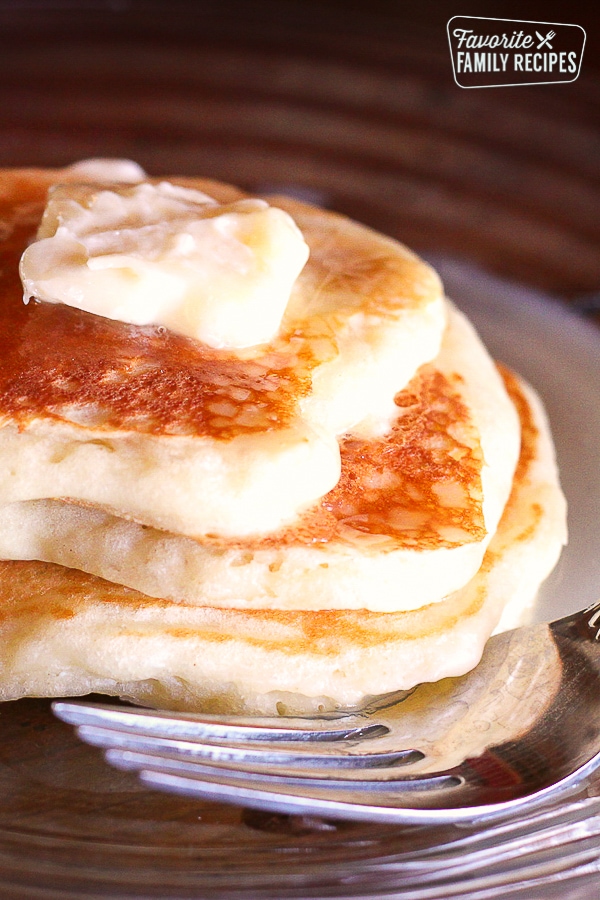 Yogurt Pancakes with Homemade Syrup (yogurt in the syrup!)