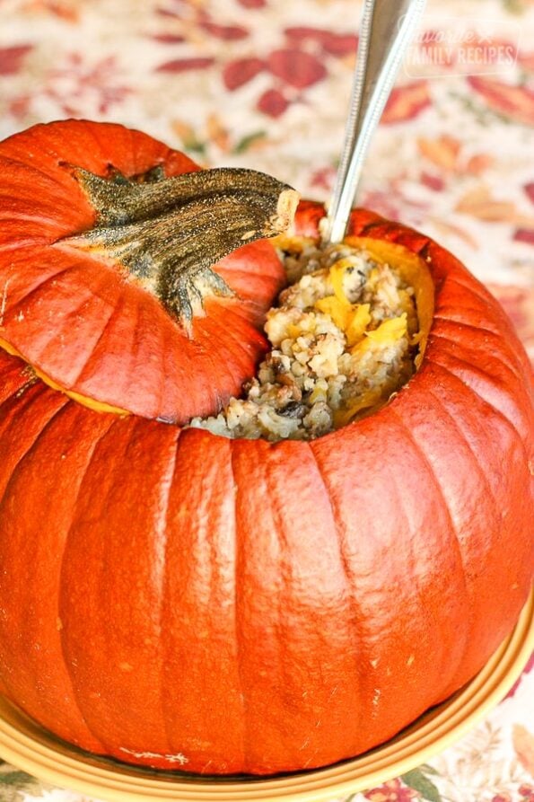 Dinner in a Pumpkin Casserole | Favorite Family Recipes