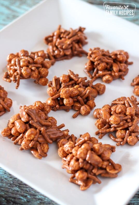 9 Fiber Crunchies on a white plate.