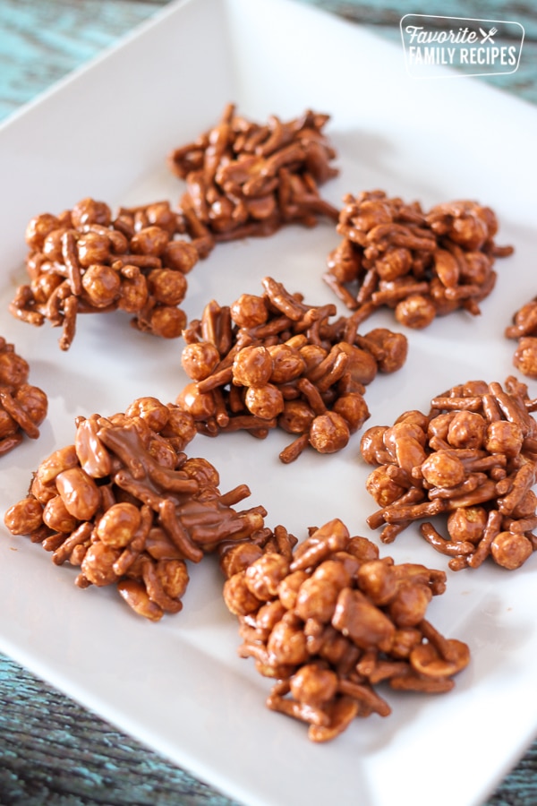 9 Fiber Crunchies on a white plate.