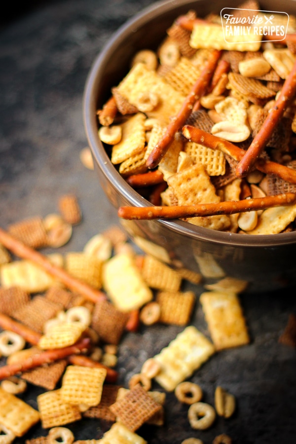 Game Night Chex Mix in a Bowl.
