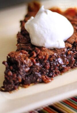 German Chocolate Pie on a plate