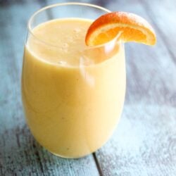 Orange Pineapple Banana Smoothie in a glass