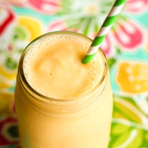 creamy peach smoothie