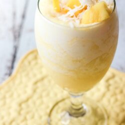 Pina Colada Smoothie in a glass