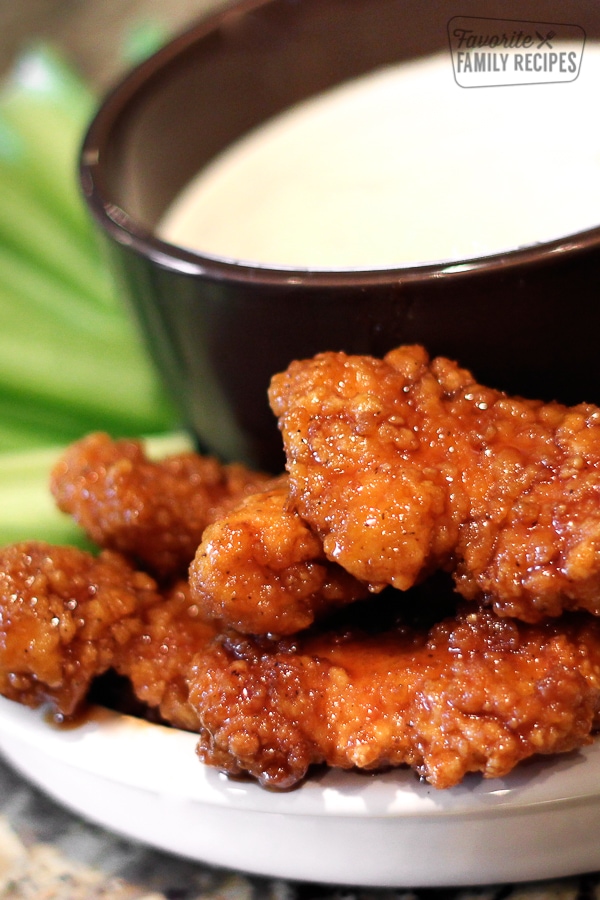 Winger's Sticky Fingers and Freakin' Amazing Sauce with Celery and Ranch Dip