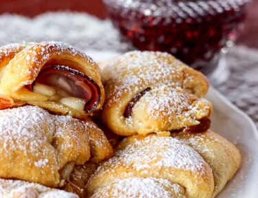 Easy Monte Cristos on a plate with a side of raspberry preserves