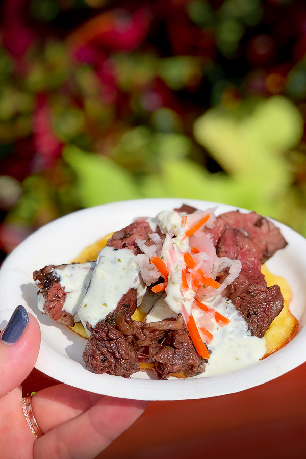 Charred Chimichurri Skirt Steak at Flavors from Fire at the Epcot Food and Wine Festival.