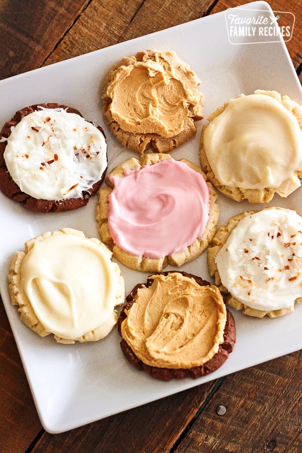 A Variety of Swig Sugar Cookies on a Plate