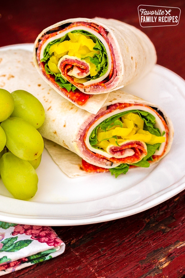 zesty italian lunch wrap