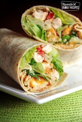 chicken wraps caesar wrap salad italian recipes zesty delicious recipe favfamilyrecipes ready go lunch tortilla filling tasting excellent very these