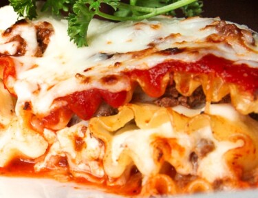 Lasagna Roll Ups on a plate