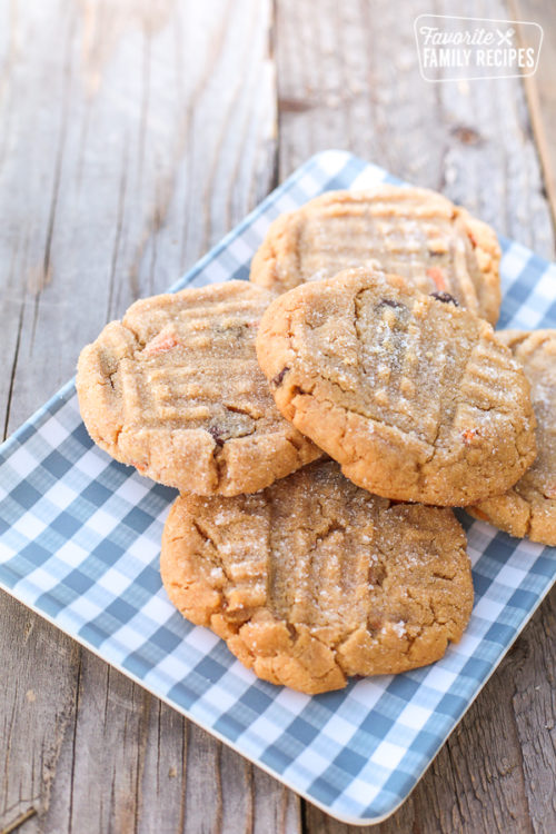 plate of peanut butter cookies
