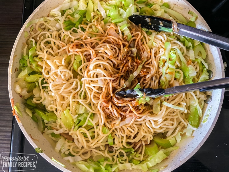 Noodles and sauce for Panda Express chow mein
