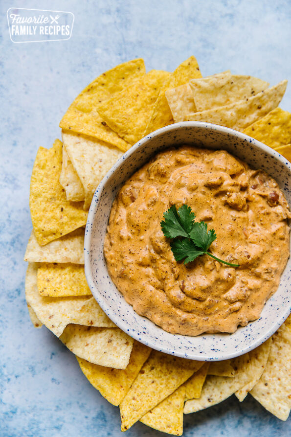 Chili Cheese Dip (the best 3-ingredient Game Day dip)